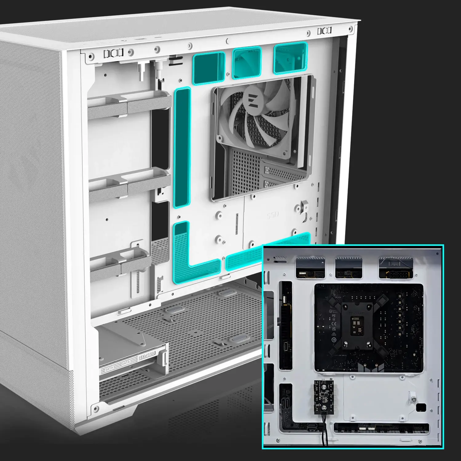 Zalman кутия Case mATX - P30 AIR White - image 18