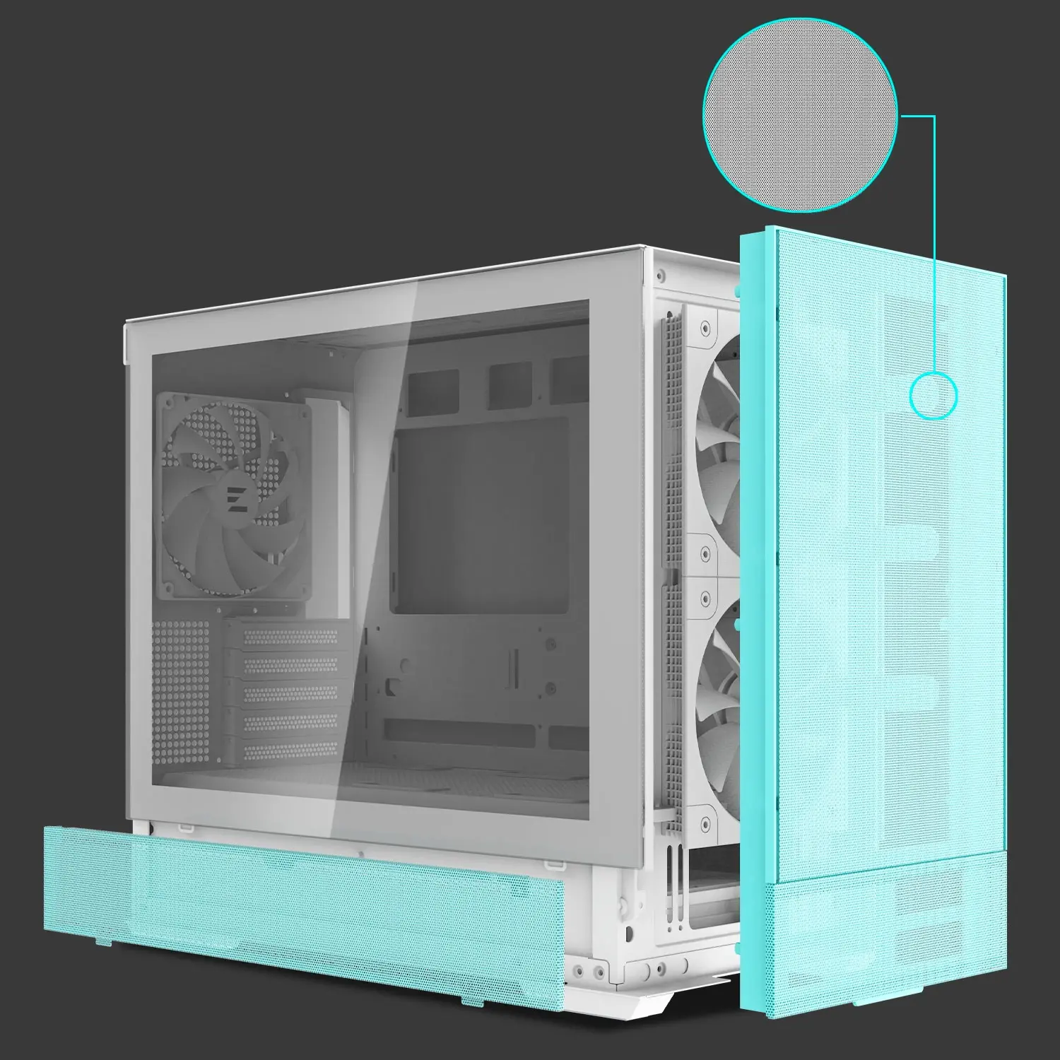 Zalman кутия Case mATX - P30 AIR White - image 19
