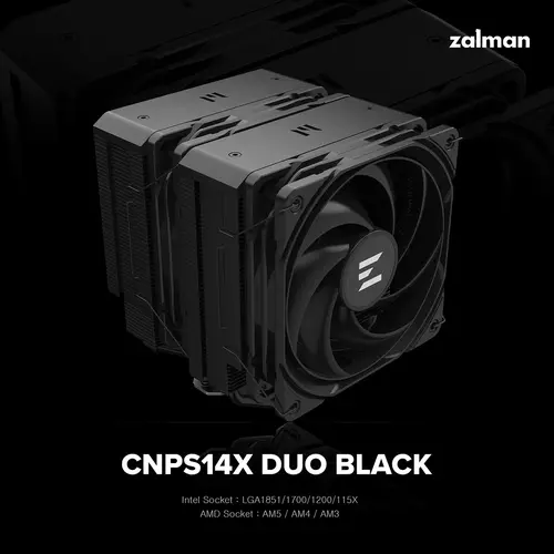 Zalman охладител CPU Cooler CNPS14X DUO Black - Dual-Tower - LGA1851/AM5 - image 8