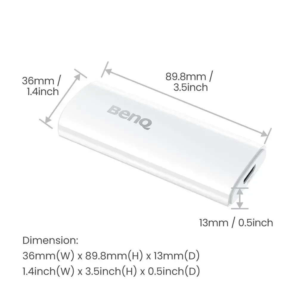 Аксесоар, BENQ QS02, Certified Android TV Dongle, ANDROID TV DOGNLE PRJ QS02, It works with HDMI-certified TVs and displays, Multi-platform wireless casting for Android, iPhone, iPad, Mac, Windows computer, or Chromebook - image 2