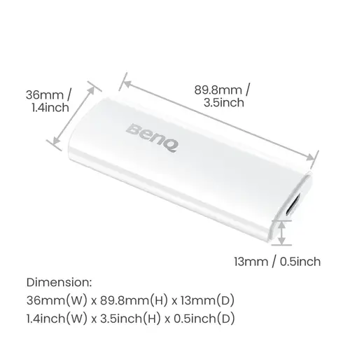 Аксесоар, BENQ QS02, Certified Android TV Dongle, ANDROID TV DOGNLE PRJ QS02, It works with HDMI-certified TVs and displays, Multi-platform wireless casting for Android, iPhone, iPad, Mac, Windows computer, or Chromebook - image 2