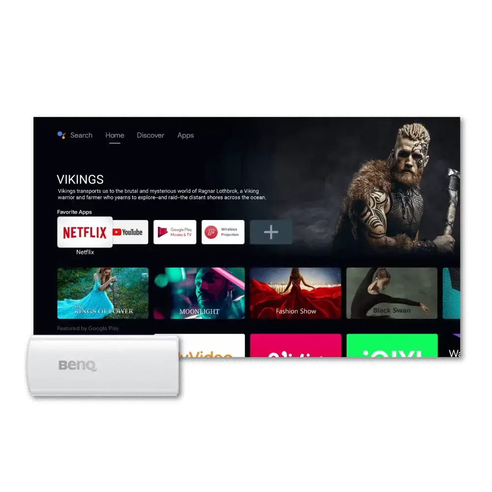 Аксесоар, BENQ QS02, Certified Android TV Dongle, ANDROID TV DOGNLE PRJ QS02, It works with HDMI-certified TVs and displays, Multi-platform wireless casting for Android, iPhone, iPad, Mac, Windows computer, or Chromebook - image 4