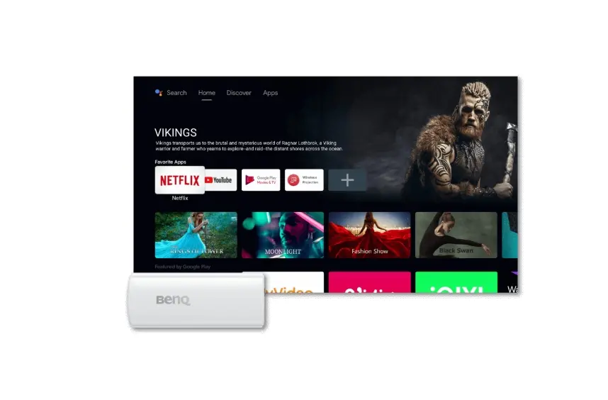 Аксесоар, BENQ QS02, Certified Android TV Dongle, ANDROID TV DOGNLE PRJ QS02, It works with HDMI-certified TVs and displays, Multi-platform wireless casting for Android, iPhone, iPad, Mac, Windows computer, or Chromebook - image 5