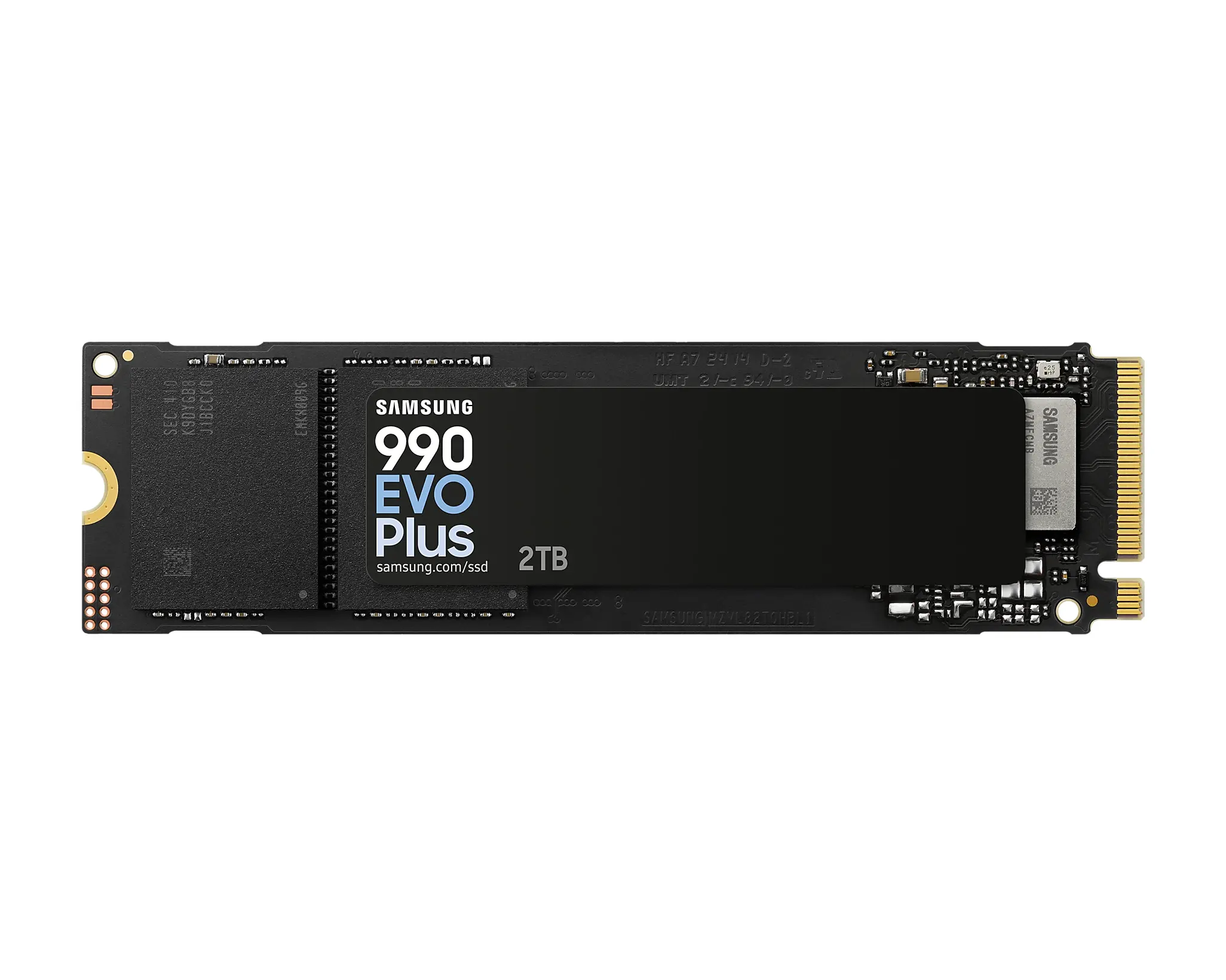 Твърд диск, Samsung SSD 990 EVO Plus 2TB PCIe 4.0 NVMe 2.0 M.2 V-NAND 3-bit MLC, 256-bit Encryption, Read 7150 MB/s Write 6300 MB/s