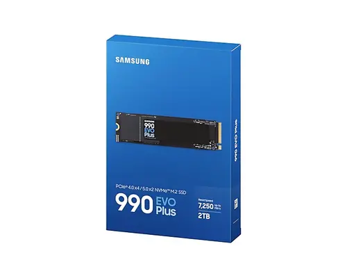 Hard disk, Samsung SSD 990 EVO Plus 2TB PCIe 4.0 NVMe 2.0 M.2 V-NAND 3-bit MLC, Criptare 256-bit, Citire 7150 MB/s Scriere 6300 MB/s - 5