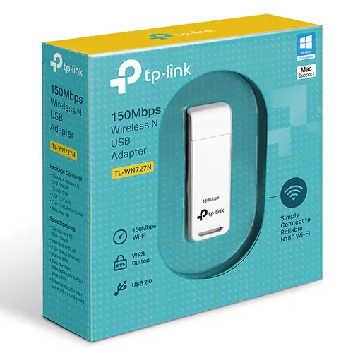 Adaptor wireless TP-LINK TL-WN727N, N150, USB2.0, 2.4GHz, 802.11n/g/b, buton WPS - 4