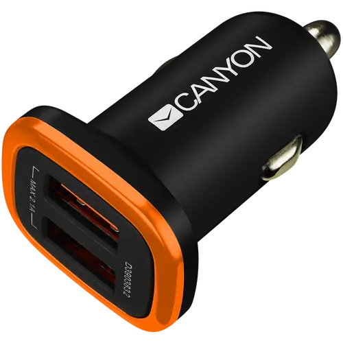 CANYON car charger C-02 2.1A/2USB-A Black