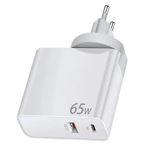 Makki Încărcător universal de perete Charger Wall GaN - USB Type-C/A 65W Alb - MAKKI-GN65W1A1C - 2