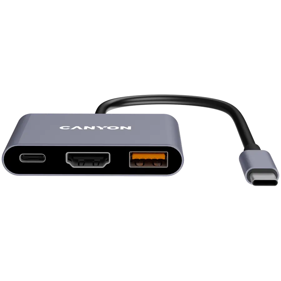 CANYON hub DS-4 3in1 USB-C Grey - image 1