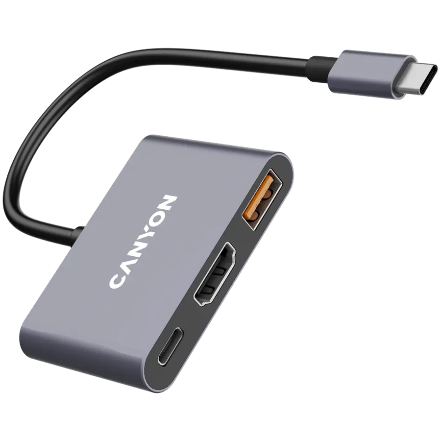 CANYON hub DS-4 3in1 USB-C Grey - image 2