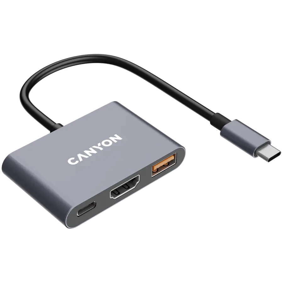 CANYON hub DS-4 3in1 USB-C Grey - image 3