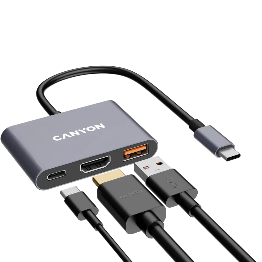 CANYON hub DS-4 3in1 USB-C Grey - image 4