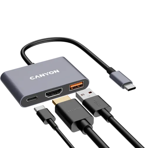 CANYON hub DS-4 3in1 USB-C Grey - image 4