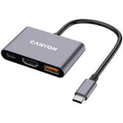 CANYON hub DS-4 3in1 USB-C Grey