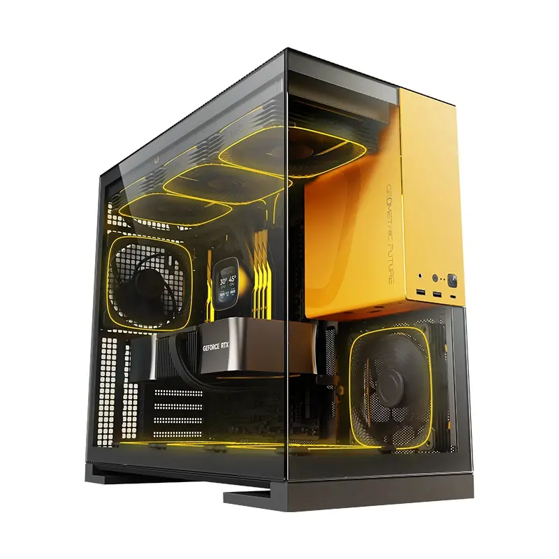 Geometric Future кутия Case EATX - Model 5 Black/Yellow - image 1