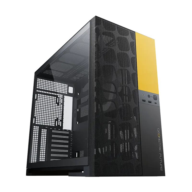 Geometric Future κουτί Case EATX - Model 5 Vent Μαύρο/Κίτρινο