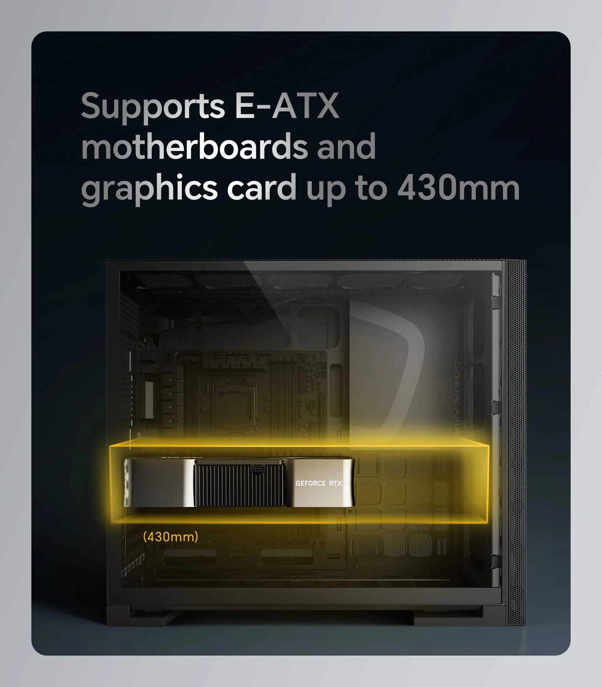 Geometric Future кутия Case EATX - Model 5 Vent Black/Yellow - image 14