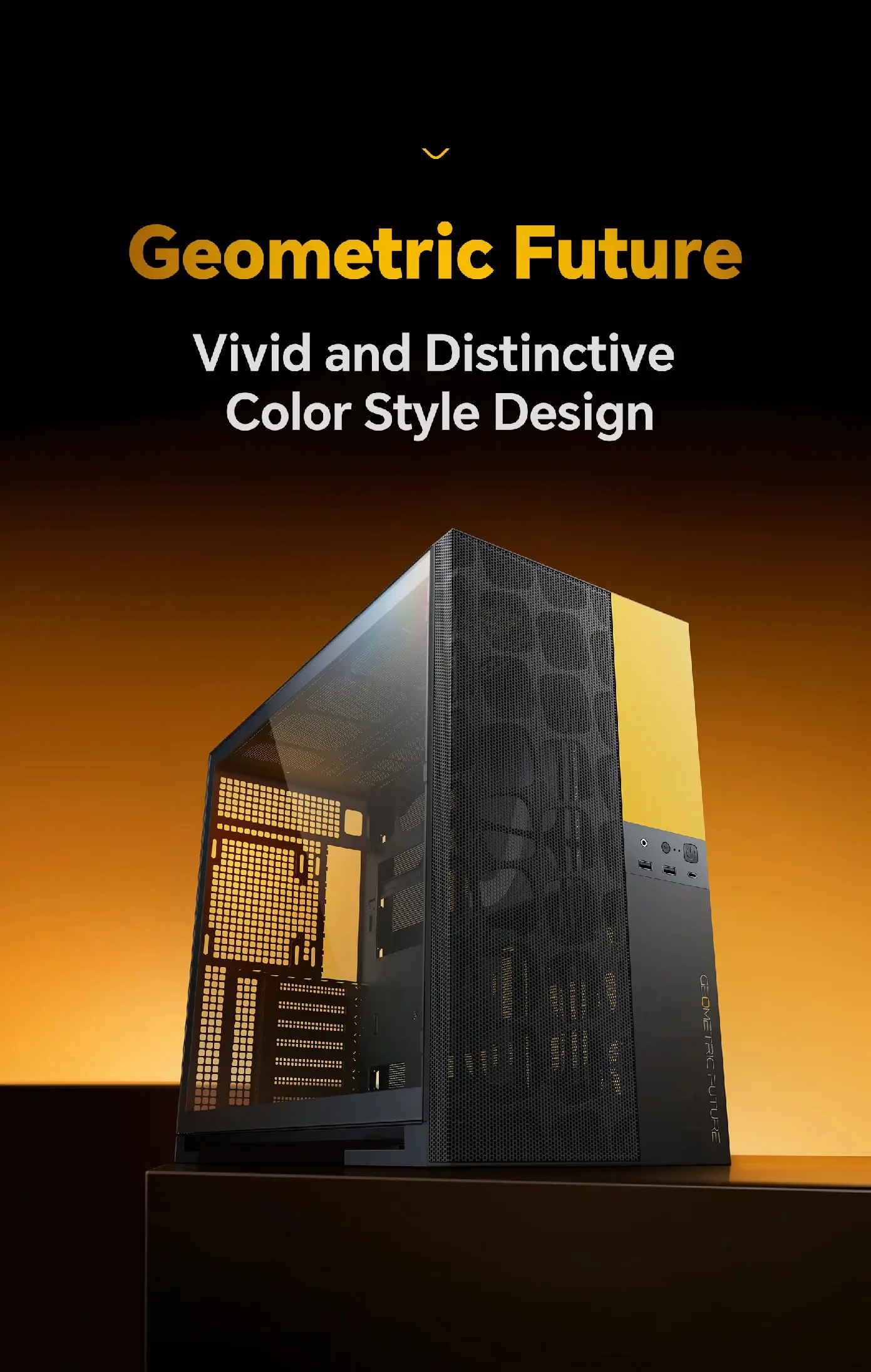 Geometric Future кутия Case EATX - Model 5 Vent Black/Yellow - image 26