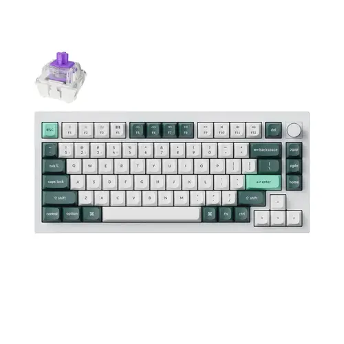 Μηχανικό πληκτρολόγιο Keychron Q1 HE QMK 75% Shell White - Gateron Double-Rail Magnetic Nebula Switch - 1
