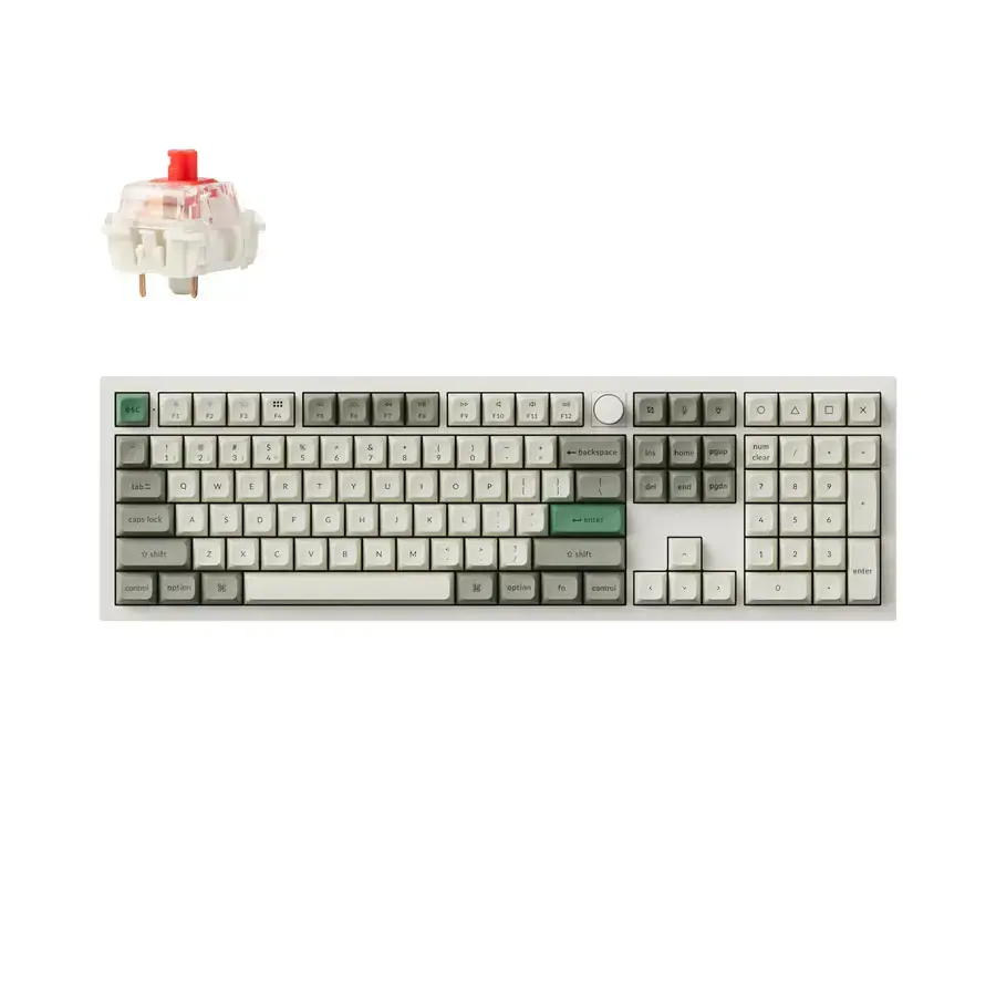 Tastatură mecanică Keychron Q6 Max QMK Shell White - Gateron Jupiter Red