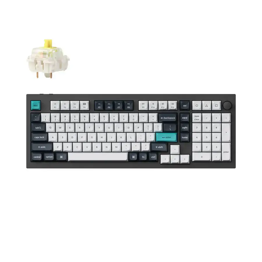Tastatură mecanică Keychron Q5 Max QMK Carbon Black - Gateron Jupiter Banana