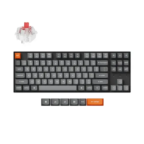 Μηχανικό πληκτρολόγιο Keychron K8 Max QMK/VIA TKL - Keychron Super Red Switch, RGB Backlight - 1