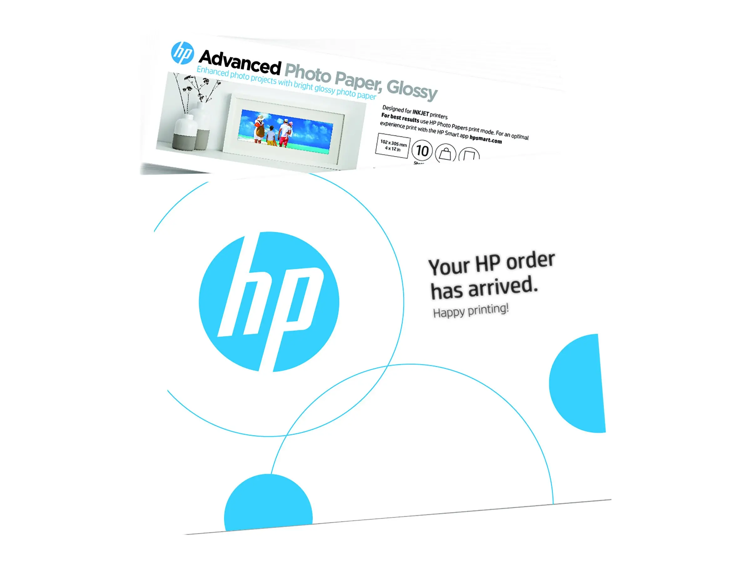 HP Advanced Photo Paper Gloss 4x12 in 10 x 30.5 cm - 10 sheets