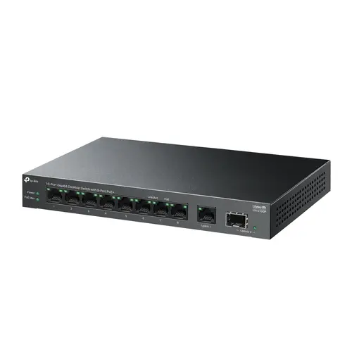 Комутатор TP-Link LS1210GP, 8x1Gb PoE+, 1x1Gb, 1GbxSFP - image 2