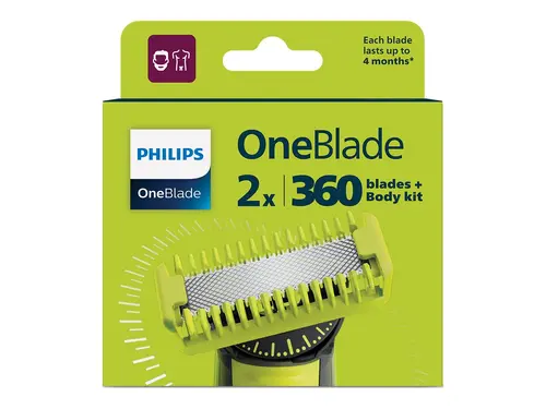 PHILIPS OneBlade ανταλλακτικές λεπίδες 2 x 360 Blades και 1 Body Kit - 4