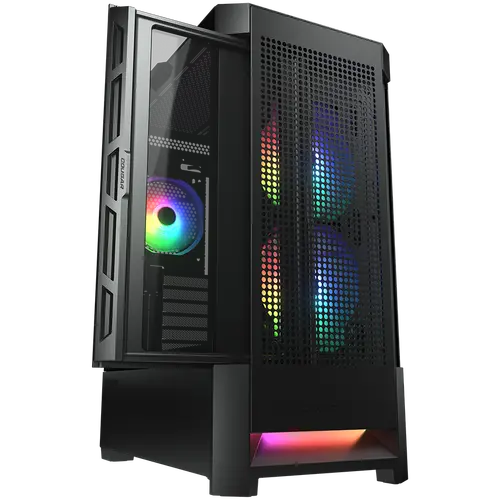 COUGAR AIRFACE RGB PC Case, Mid Tower, Black - 2