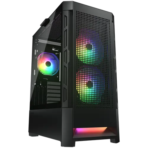 COUGAR AIRFACE RGB PC Case, Mid Tower, Black - 1