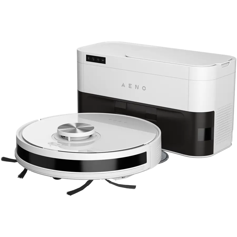Robot Cleaner w/Dust Collector, white, 2in1 and dust tank, 4000pa, 3200mAh battery