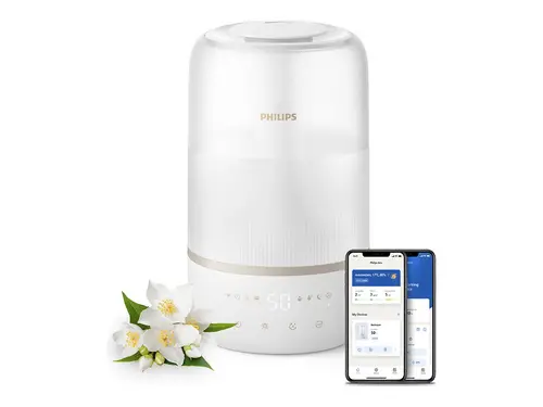 PHILIPS Umidificator de aer Seria 1000 Umidificare continuă până la 32 de ore aplicație Air+ pentru încăpere de până la 41 m² alb - 1