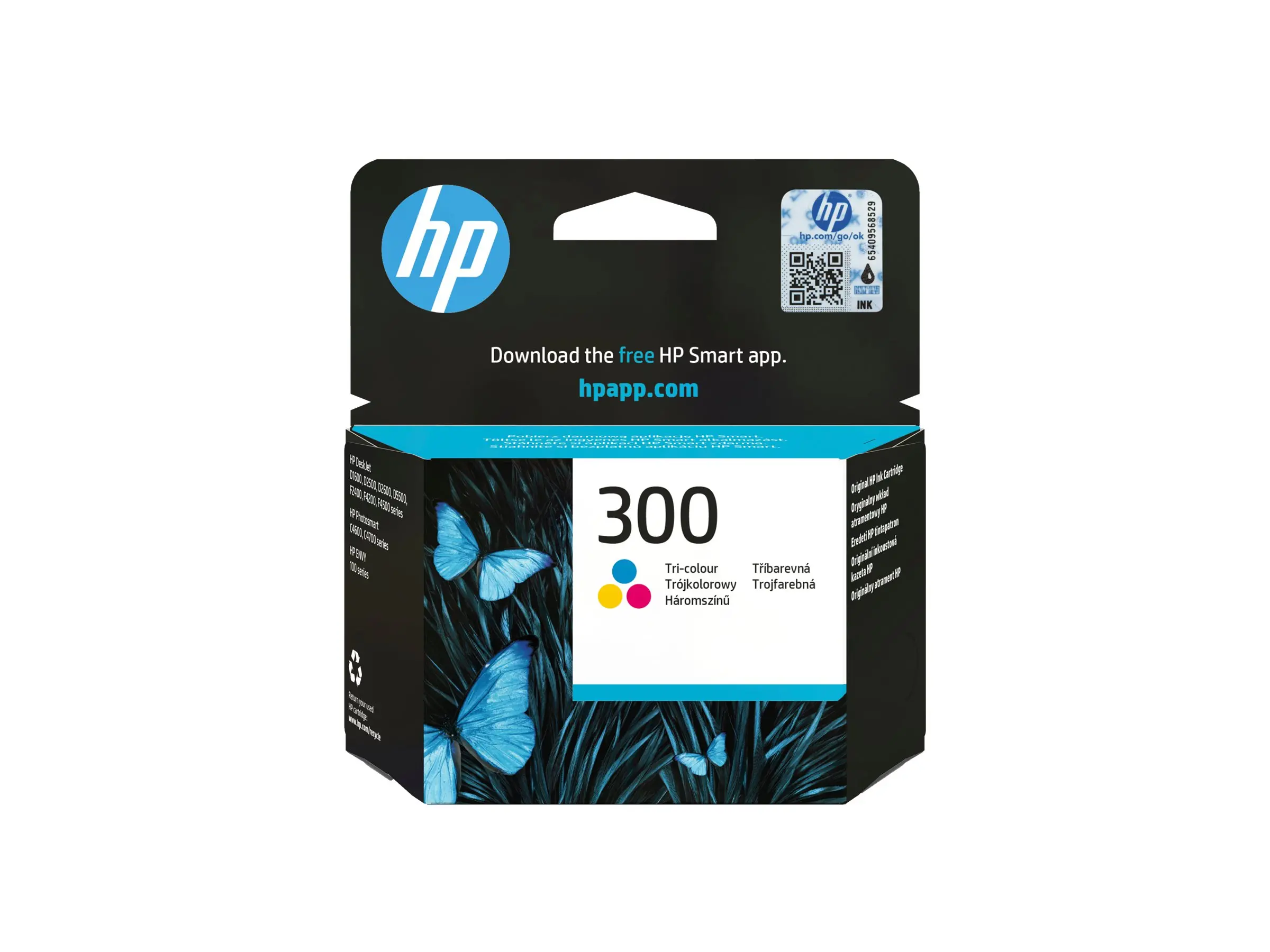 HP 300 original ink cartridge tri-colour standard capacity 4ml 165 pages 1-pack with Vivera ink