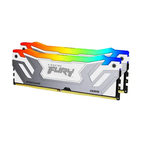 Kingston FURY Renegade 48GB 8400MHz DDR5 CL40 CUDIMM (Kit of 2) RGB White XMP - image 1