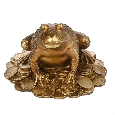 Statuetă broască cu monede leva - 4