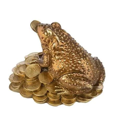Statuetă broască cu monede euro - 6