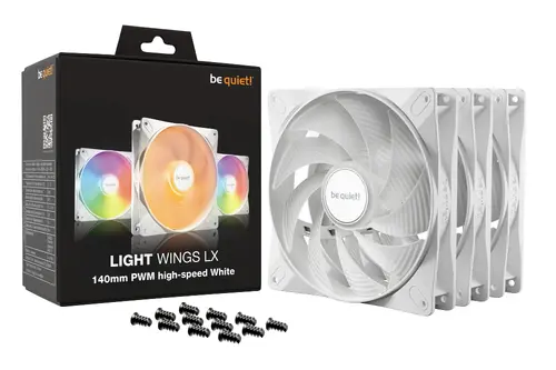 be quiet! комплект вентилатори Fan Pack 3-in-1 3 x 140mm - LIGHT WINGS LX 140mm PWM high-speed White Triple-Pack - image 4