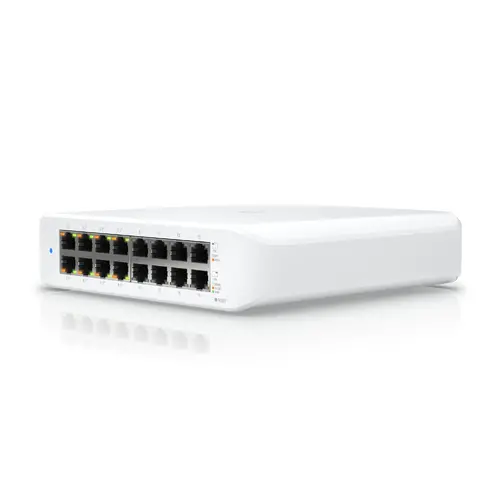 Switch Ubiquiti USW-Lite-16-POE, 8x Gbit PoE, 8x GBit, 45W - 1