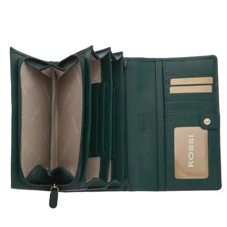 Дамско портмоне в елхово зелено ROSSI - image 4
