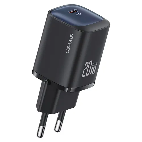 Încărcător rapid Usams 20W GaN Fast Charger, negru - 1