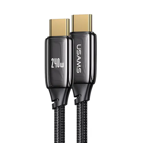 Кабел USAMS SSJ580 U82 Type-C To Type-C 240W PD3.1 Zinc Alloy Data Cable, 1.2 м