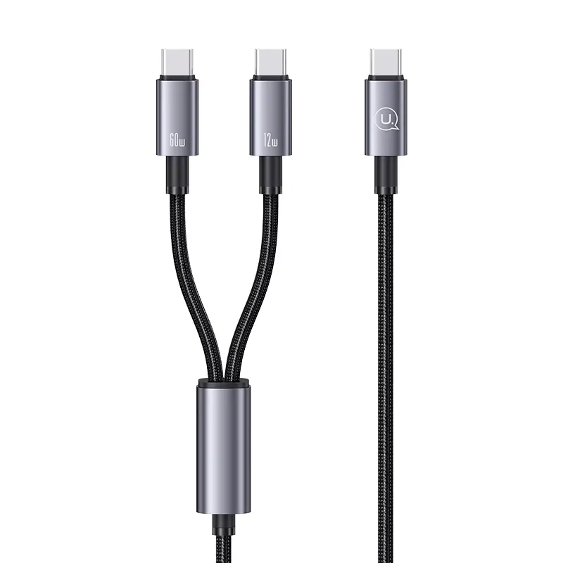 Cablu Usams 72W 2IN1 cablu de date din aliaj de aluminiu, 1.2 m