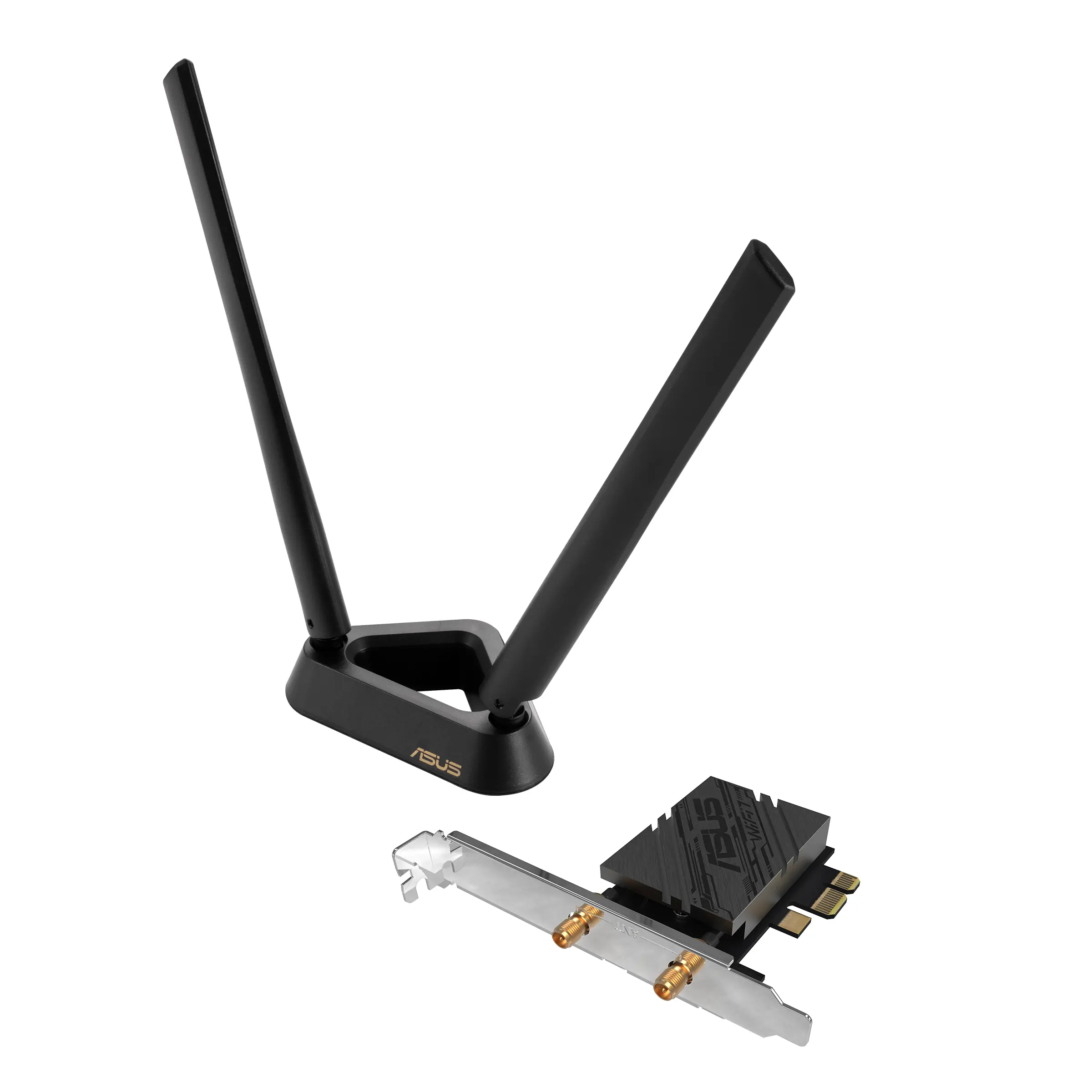 Αντάπτορας, Asus PCI-E, PCE-BE92BT, BE9400, Tri-Band, Bluetooth 5.4, μαγνητική βάση, WPA3, OFDMA, MLO, συμβατός μόνο με μητρικές Intel, Μαύρο