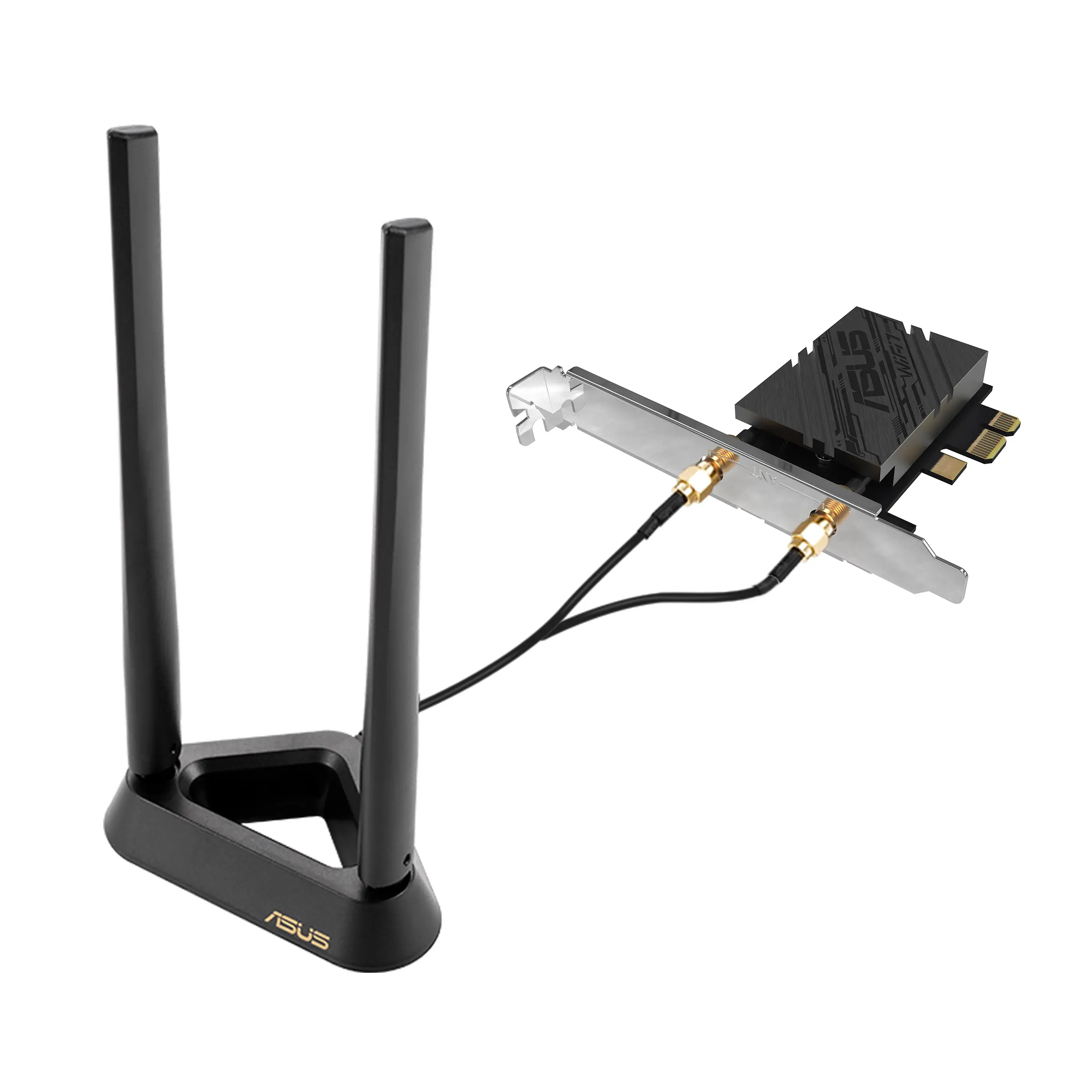 Адаптер, Asus PCI-E Adapter, PCE-BE92BT, BE9400, Tri-Band, Bluetooth 5.4, magnetized base, WPA3, OFDMA, MLO, only compatible with lntel motherboards, Black - image 3