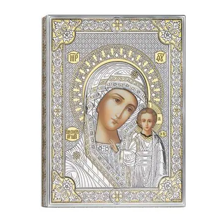 Икона Богородица сребро 12*16см.