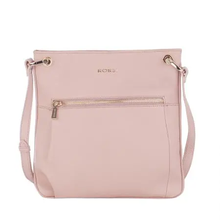 Дамска чанта цвят Перлено розово- ROSSI