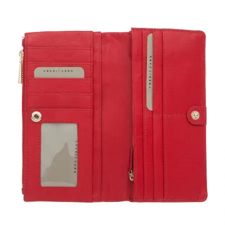 Γυναικείο πορτοφόλι χρώμα Έντονο κόκκινο - ROSSI - 2