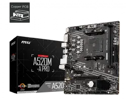 Дънна платка, MSI A520M-A PRO /AM4