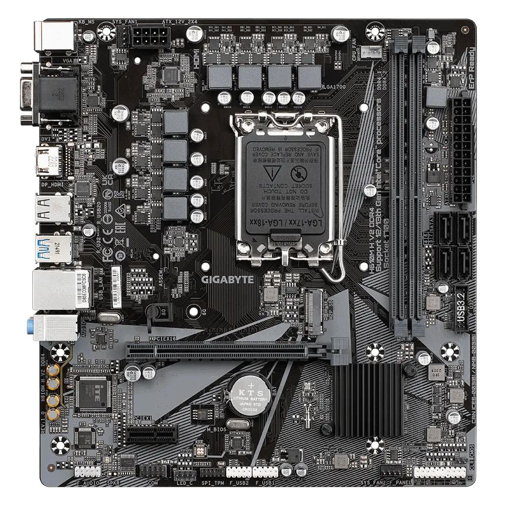 Дънна платка, GIGABYTE GB H610M H V2 /LGA1700 - image 1